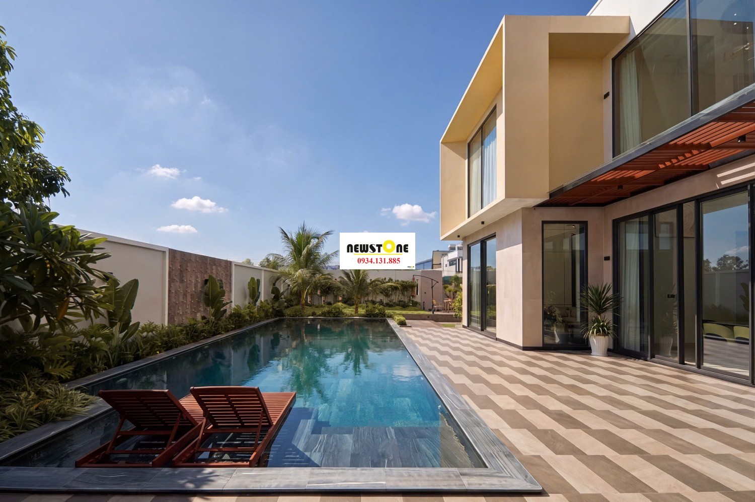 Thi công đá biệt thự nhà chị Loan – Bình Phước