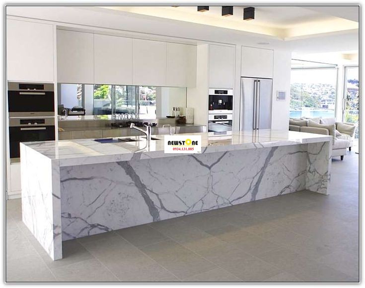 Đá Bếp Trắng Vân Mây 
