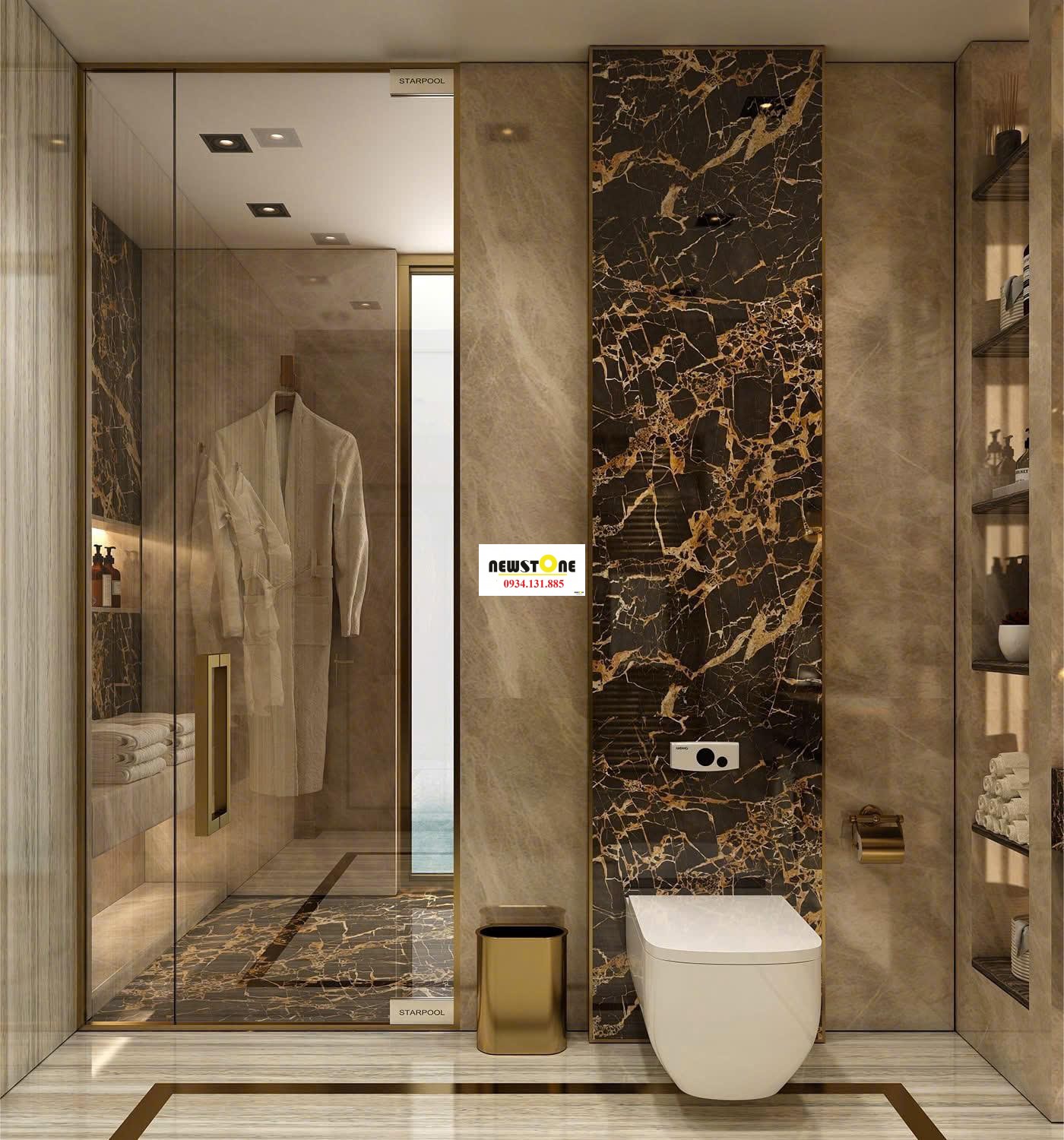 Đá Marble Portoro Gold