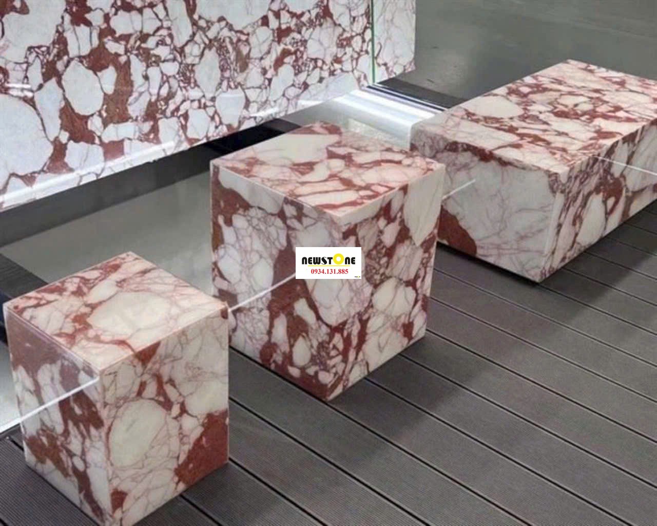 Đá Marble Calacatta Bordeaux