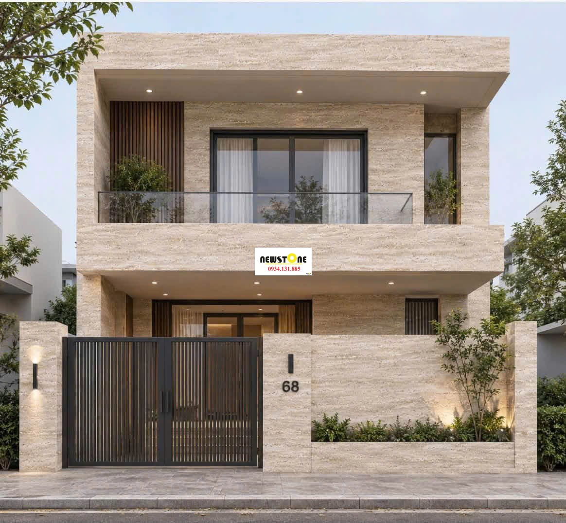 Đá Nung Kết Travertino Ivory Nhám