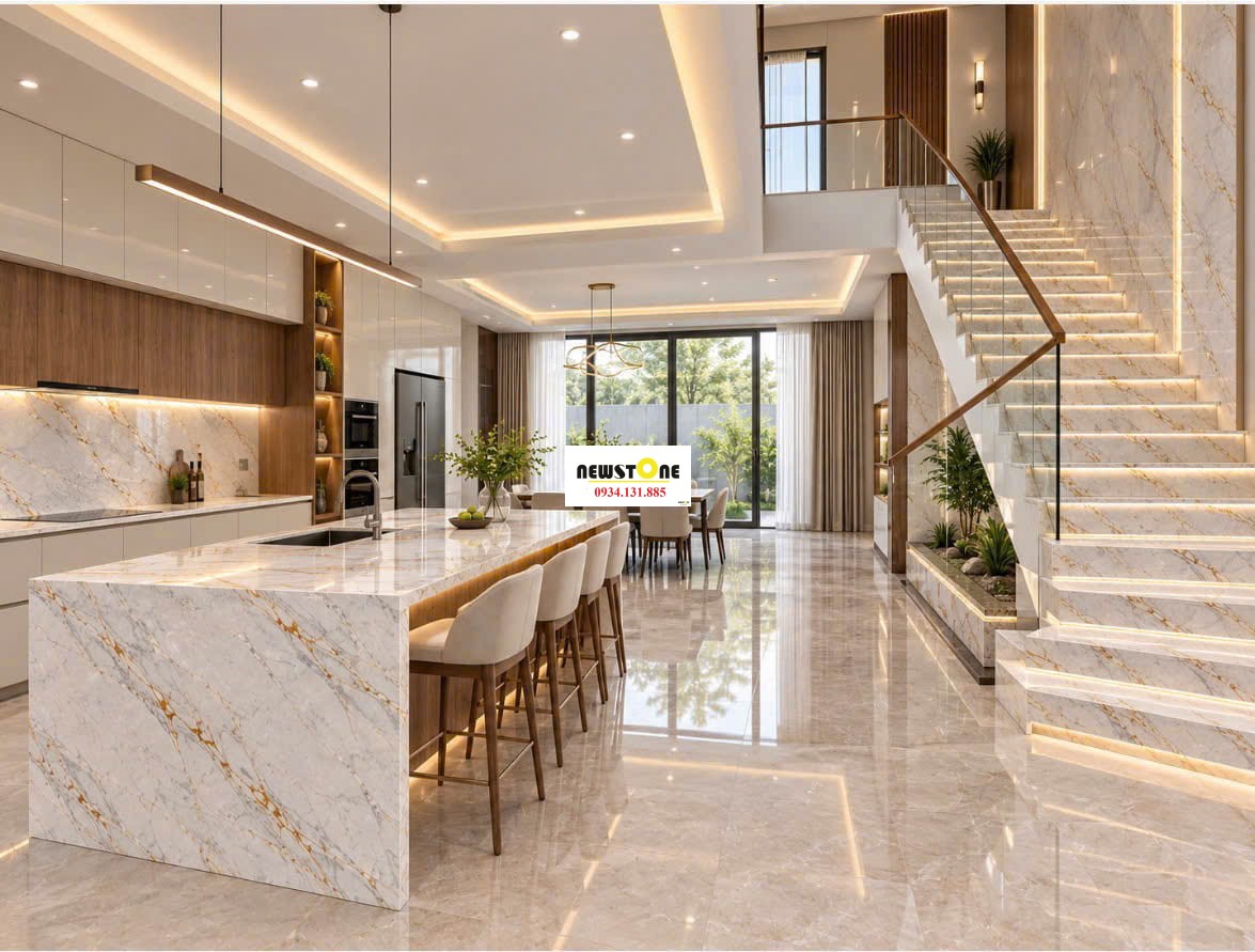 Đá Nung Kết Carrara Gold 