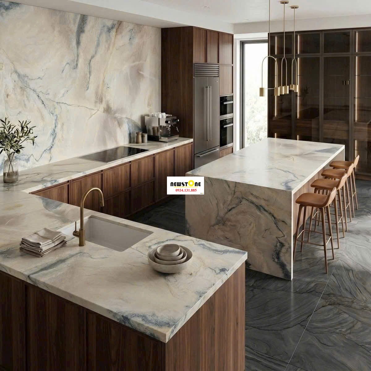 Đá Quartzite Unique Brown